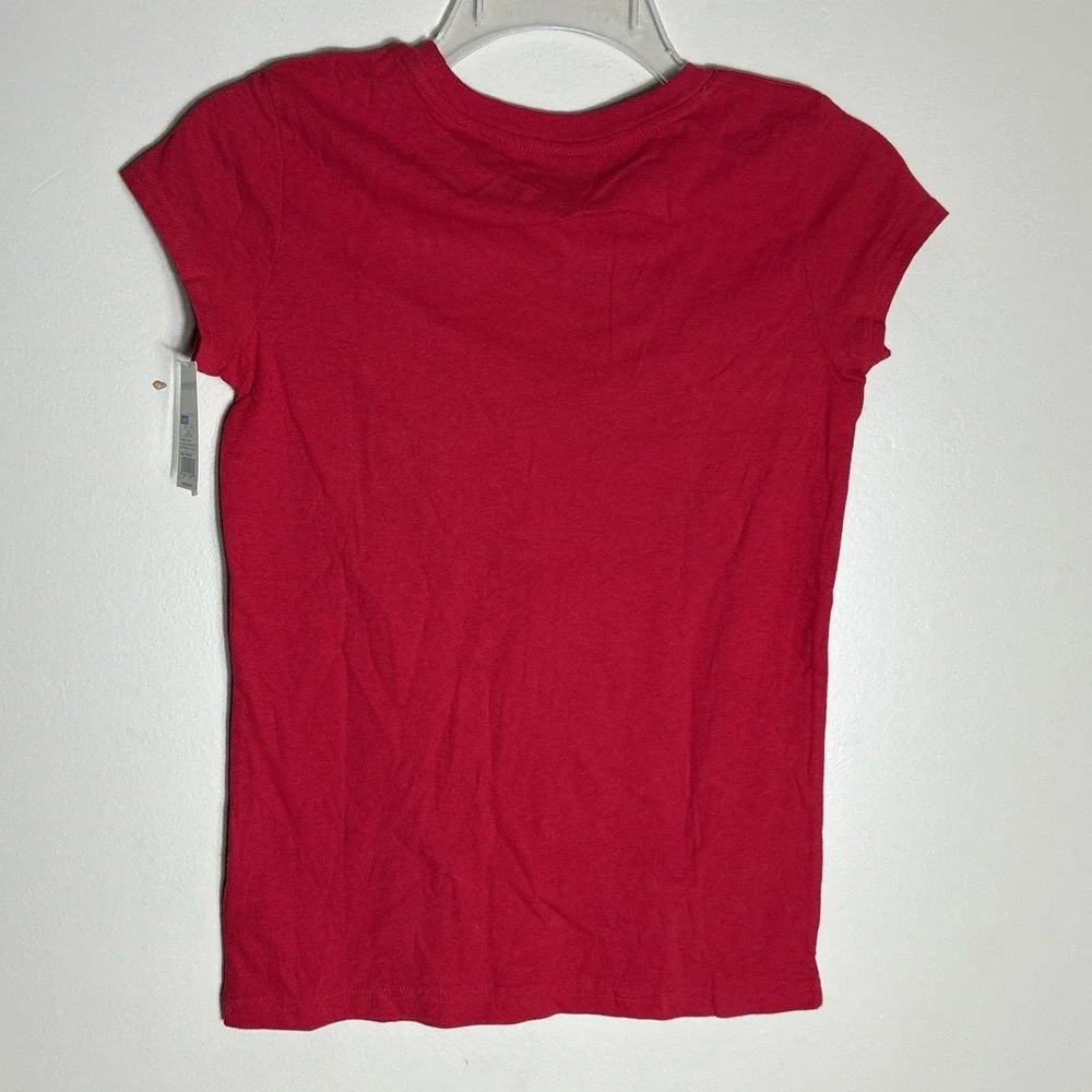 NEW NWT Christmas Joy T-shirt L‎ (10-12) Red Girls Tee Shirt Top